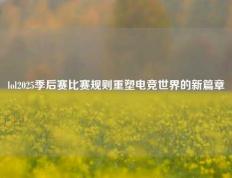 lol2025季后赛比赛规则重塑电竞世界的新篇章