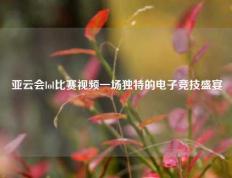 亚云会lol比赛视频一场独特的电子竞技盛宴