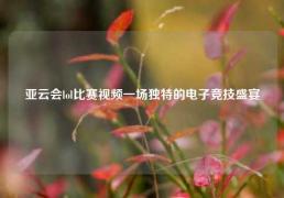 亚云会lol比赛视频一场独特的电子竞技盛宴