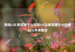 韩国lol比赛直播平台韩国LOL比赛直播平台的崛起与未来展望