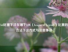 lol比赛下注在哪下LOL（League of Legends）比赛的合法下注方式与注意事项