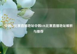 中韩lol比赛直播地址中韩LOL比赛直播地址解析与推荐