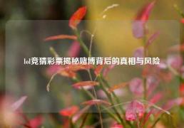 lol竞猜彩票揭秘赌博背后的真相与风险