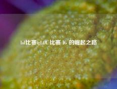 lol比赛igLOL 比赛 IG 的崛起之路