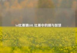 lol比赛猜LOL 比赛中的猜与智慧