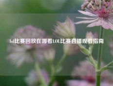 lol比赛回放在哪看LOL比赛直播观看指南