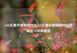 LOL比赛外围预测网站LOL比赛外围预测网站的崛起与未来展望