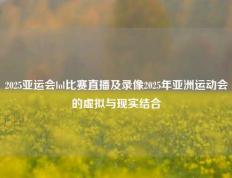 2025亚运会lol比赛直播及录像2025年亚洲运动会的虚拟与现实结合