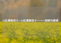 lol比赛解说十一lol比赛解说十一——回顾与展望