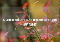 lol s12比赛直播平台LOL S12 比赛直播平台的全面解析与推荐