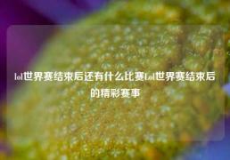 lol世界赛结束后还有什么比赛Lol世界赛结束后的精彩赛事