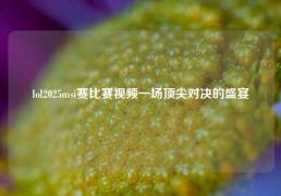 lol2025msi赛比赛视频一场顶尖对决的盛宴