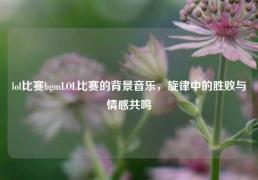 lol比赛bgmLOL比赛的背景音乐，旋律中的胜败与情感共鸣