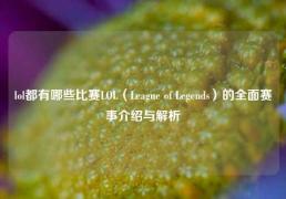 lol都有哪些比赛LOL（League of Legends）的全面赛事介绍与解析