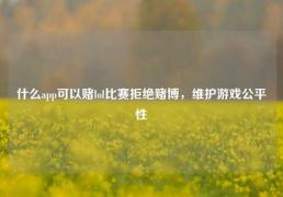 什么app可以赌lol比赛拒绝赌博，维护游戏公平性