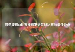 哪里能看lol比赛观看英雄联盟比赛的最佳地点