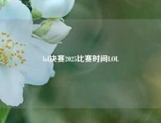 lol决赛2025比赛时间LOL
