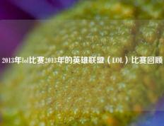 2013年lol比赛2013年的英雄联盟（LOL）比赛回顾