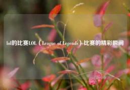 lol的比赛LOL（League of Legends）比赛的精彩瞬间