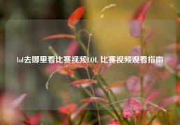 lol去哪里看比赛视频LOL 比赛视频观看指南