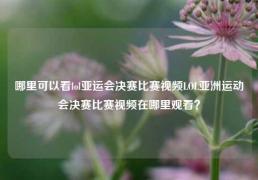 哪里可以看lol亚运会决赛比赛视频LOL亚洲运动会决赛比赛视频在哪里观看？