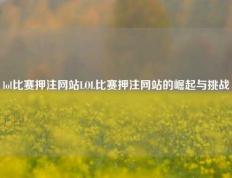 lol比赛押注网站LOL比赛押注网站的崛起与挑战