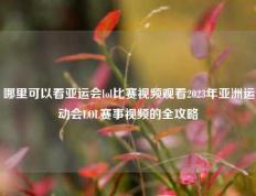 哪里可以看亚运会lol比赛视频观看2023年亚洲运动会LOL赛事视频的全攻略