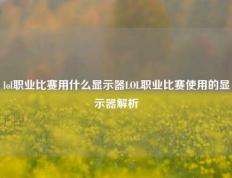 lol职业比赛用什么显示器LOL职业比赛使用的显示器解析