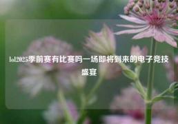 lol2025季前赛有比赛吗一场即将到来的电子竞技盛宴