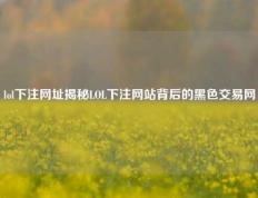 lol下注网址揭秘LOL下注网站背后的黑色交易网