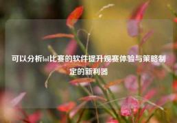 可以分析lol比赛的软件提升观赛体验与策略制定的新利器