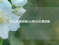 2025lol比赛战报2025年LOL比赛战报