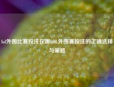 lol外围比赛投注在哪LOL外围赛投注的正确选择与策略