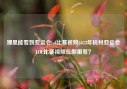 哪里能看到亚运会lol比赛视频2023年杭州亚运会LOL比赛视频在哪里看？
