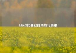 lol2025比赛安排预热与展望