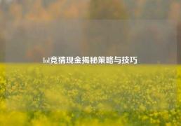 lol竞猜现金揭秘策略与技巧