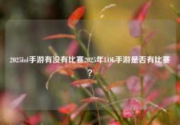 2025lol手游有没有比赛2025年LOL手游是否有比赛？