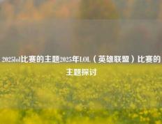 2025lol比赛的主题2025年LOL（英雄联盟）比赛的主题探讨