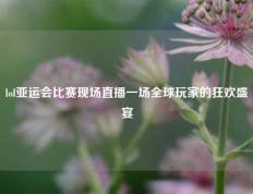 lol亚运会比赛现场直播一场全球玩家的狂欢盛宴
