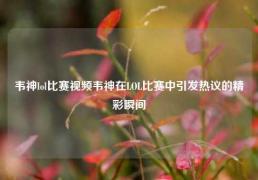 韦神lol比赛视频韦神在LOL比赛中引发热议的精彩瞬间
