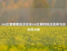 LOL比赛哪里投注安全LOL比赛的投注选择与安全性分析