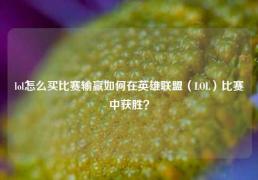 lol怎么买比赛输赢如何在英雄联盟（LOL）比赛中获胜？