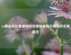 lol奥运会比赛视频回放揭秘竞技与娱乐的完美融合
