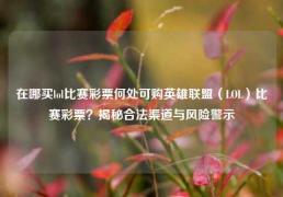 在哪买lol比赛彩票何处可购英雄联盟（LOL）比赛彩票？揭秘合法渠道与风险警示
