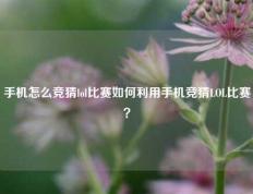 手机怎么竞猜lol比赛如何利用手机竞猜LOL比赛？