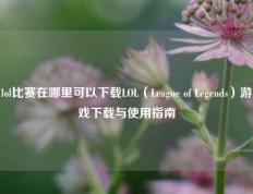 lol比赛在哪里可以下载LOL（League of Legends）游戏下载与使用指南