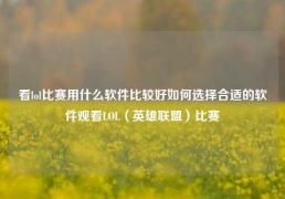 看lol比赛用什么软件比较好如何选择合适的软件观看LOL（英雄联盟）比赛