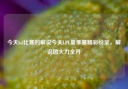 今天lol比赛的解说今天LPL夏季赛精彩纷呈，解说团火力全开