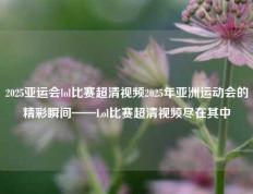 2025亚运会lol比赛超清视频2025年亚洲运动会的精彩瞬间——Lol比赛超清视频尽在其中