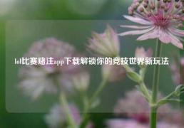 lol比赛赌注app下载解锁你的竞技世界新玩法